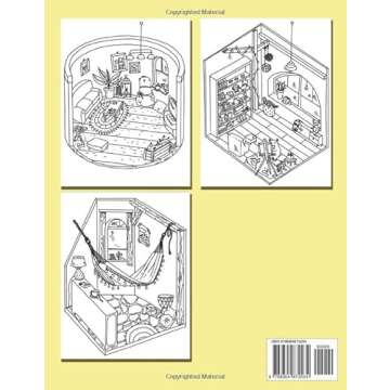 Little Room Coloring Book: Unique & Creative Interior Designs for Relaxation