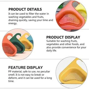 Swan Drain Basket,Sink Strainer Basket, Multifunctional Sink Strainer, 2Pcs Corner Kitchen Sink Strainer Basket,Hanging Drain Rack Leftover Soup Strainer (Blue)