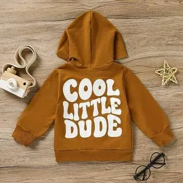 ZOELNIC Toddler Baby Boy Hoodie Cool Little Dude Style