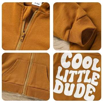 ZOELNIC Toddler Baby Boy Hoodie Cool Little Dude Style