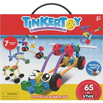 Tinkertoy On The Go Building Set - 65 Colourful Pieces