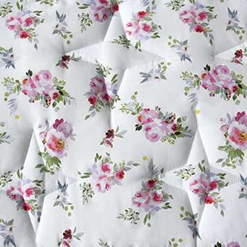 Hexagon Playpen Mat, Floral Print Baby Playmat fits Regalo Portable Play Yard 48 Inch, Six Pannel Playpen Kids Tent Mat Hexagon Rug Mat