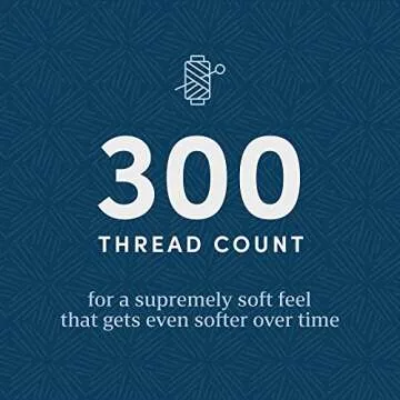 Amazon Aware 3 piece 100% Organic Cotton 300 Thread Count Sheet Set - Taupe, Queen, Solid