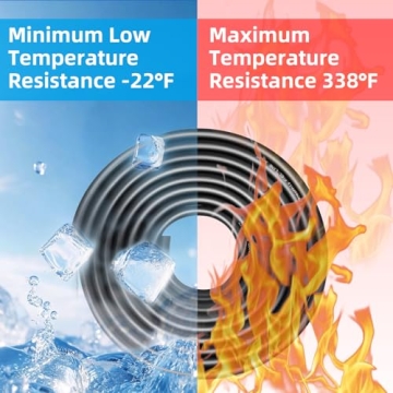 Durable 10ft 1/4" ID Fuel Line Hose with Clamps for Engines