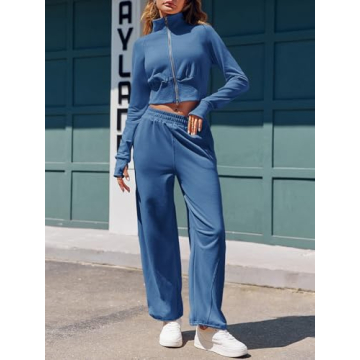 Fisoew Women's Stylish 2 Piece Tracksuit for All Occasions