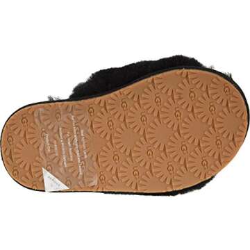 UGG girls Slide Slipper, Black, 6 Toddler US