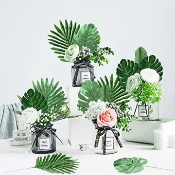 Vibrant 96 Pack Palm Leaves for Stunning Party Decor