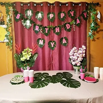 Vibrant 96 Pack Palm Leaves for Stunning Party Decor