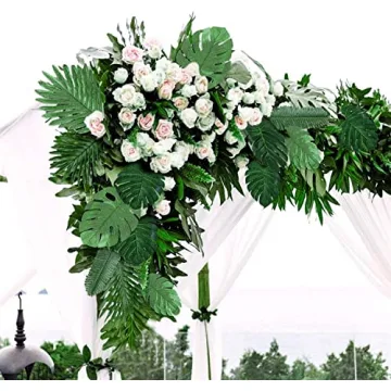 Vibrant 96 Pack Palm Leaves for Stunning Party Decor