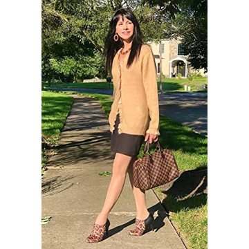 PRETTYGARDEN Women’s Crop Cardigan Sweater in Khaki