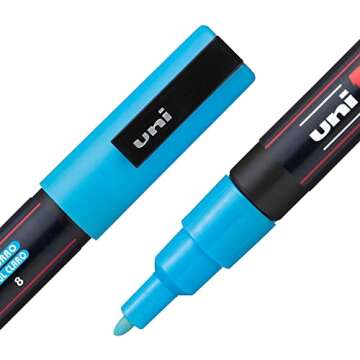 24 Posca Paint Markers, 3M Fine Coloring Markers with Reversible Tips, Posca Marker Set of Acrylic Paint Pens | Posca Pens for Art Supplies, Fabric Paint, Fabric Markers, Paint Pen, Art Markers