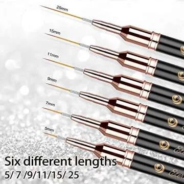 Etercycle Nail Art Brushes Set for Fine Detailing