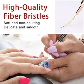 Etercycle Nail Art Brushes Set for Fine Detailing