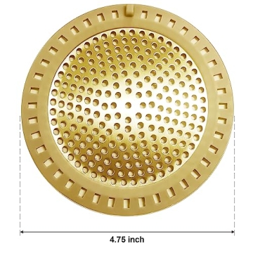 Stainless Steel Silicone Hair Catcher Shower Drain Cover Gold