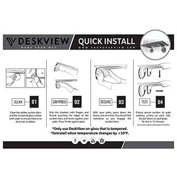DeskView Premium Standing Desk - Portable Window-Mounted Solution