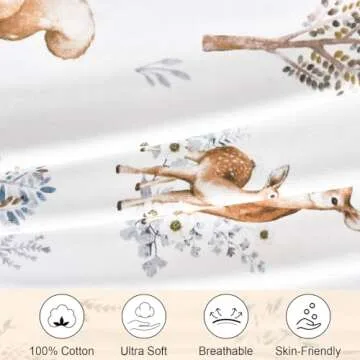 PHF 100% Cotton Baby Sleep Sack, 2-Way Zipper Baby Wearable Blanket, 6-12 Months TOG 0.5 Toddler Sleeping Sack, 2 Pack Sleeveless Soft Sleeping Bags for Baby Boys Girls, Medium, Woodland