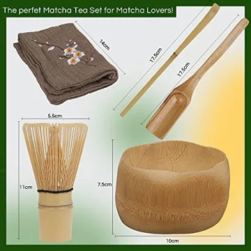 Eco-friendly Bamboo Matcha Tea Whisk Set for Ceremonies