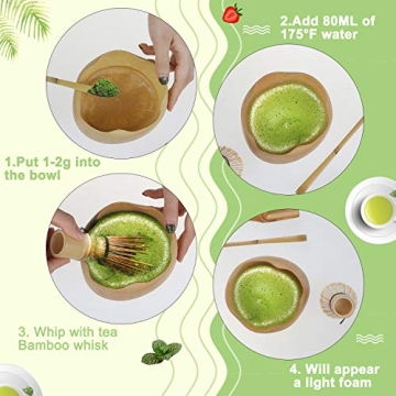 Eco-friendly Bamboo Matcha Tea Whisk Set for Ceremonies