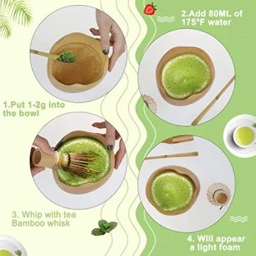 Eco-friendly Bamboo Matcha Tea Whisk Set for Ceremonies