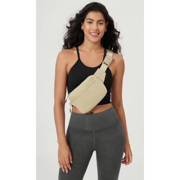 Stylish ODODOS 2L Belt Bag for Travel and Workouts