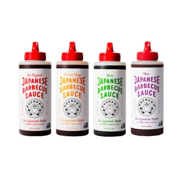 Bachan's Japanese Barbecue Sauce 4 Pack - 1 OG, 1 Hot and Spicy, 1 Citrus Yuzu, 1 Miso, BBQ Sauce fo...