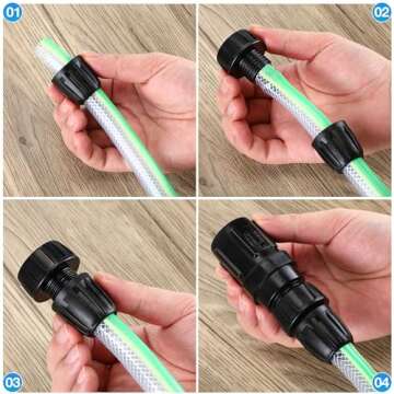 ElectricWise 4 Pcs 15 PSI Drip Irrigation Pressure Regulator Faucet Adapter Kit, 2 Pcs 3/4" FHT x 3/4'' MHT Pressure Regulator, 2 Pcs 1/2 Inch Drip Irrigation Tubing Adapter for Drip Irrigation System