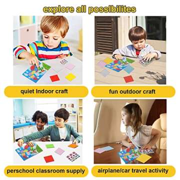 LZHZH Mosaic Sticker Art Kits - Creative DIY Fun for Kids