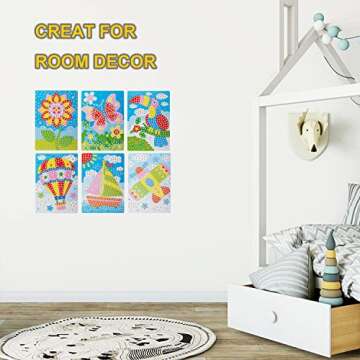 LZHZH Mosaic Sticker Art Kits - Creative DIY Fun for Kids