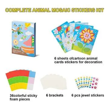 LZHZH Mosaic Sticker Art Kits - Creative DIY Fun for Kids