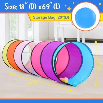 SweHouse Colorful Play Tunnel for Kids' Fun and Skills