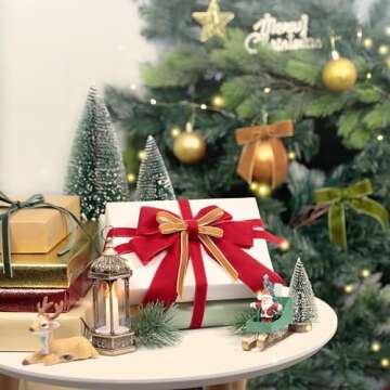 Navy Blue Velvet Ribbon 1 Inch x 25Yards, Nylon Vintage Velvet Ribbons Perfect for Christmas Decoration, Handmade Craft, Gift Wrapping, Bow Making, Bouquet Packaging