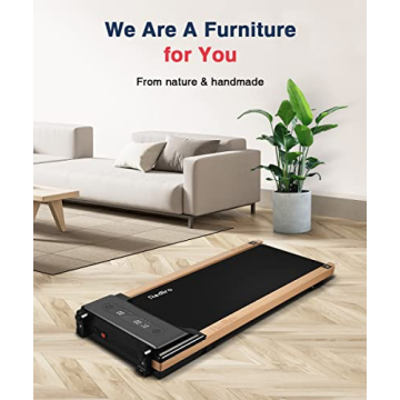 Elegant Redliro Wood Walking Pad Treadmill for Home Office