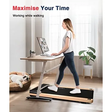 Elegant Redliro Wood Walking Pad Treadmill for Home Office