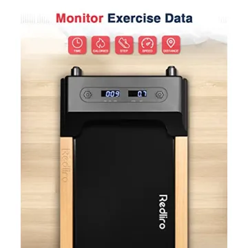 Elegant Redliro Wood Walking Pad Treadmill for Home Office