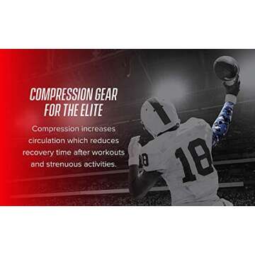 BUCWILD SPORTS Compression Arm Sleeve - Youth & Adult Sizes - Baseball Football Basketball Sports (1 Arm Sleeve)