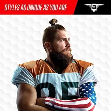 BUCWILD SPORTS Compression Arm Sleeve - Youth & Adult Sizes - Baseball Football Basketball Sports (1 Arm Sleeve)