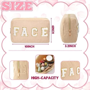 Buy Cute Pinkunn Chenille Makeup Bag Set for Women