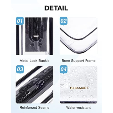 BAGSMART TSA Approved Waterproof Toiletry Bags 2-Pack