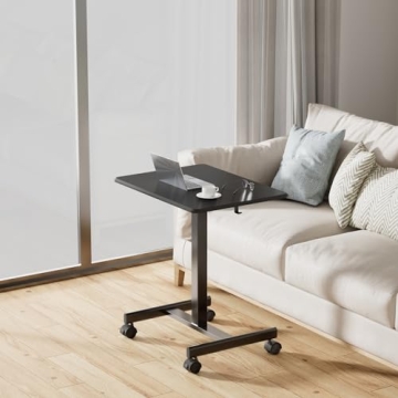 JUNHEDAMAI Adjustable Mobile Standing Desk for Home Office
