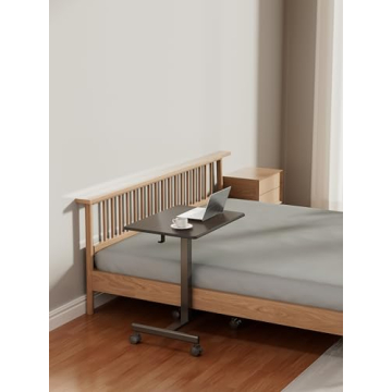 JUNHEDAMAI Adjustable Mobile Standing Desk for Home Office