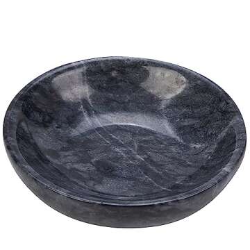Tcrogsciss Small Natural Marble Decorative Bowl Key Holder for Home Decor Coffee Tables Centerpiece,...