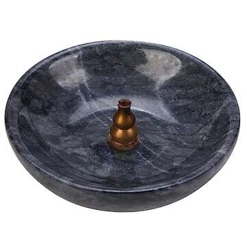 Elegant Black Marble Decorative Bowl for Home Decor