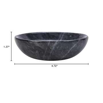 Elegant Black Marble Decorative Bowl for Home Decor
