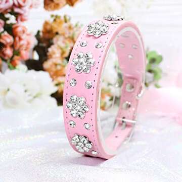 Stylish PU Leather Dog Collar for Small & Medium Dogs