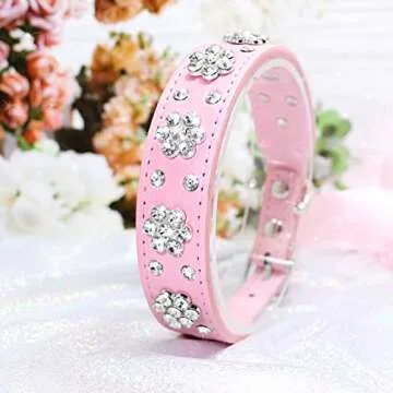 Stylish PU Leather Dog Collar for Small & Medium Dogs