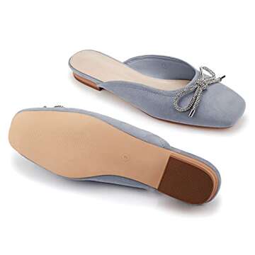 Stylish Coutgo Mules for Women with Rhinestone Bow Decoration