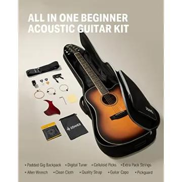 Complete Beginner Acoustic Guitar Kit with Lessons