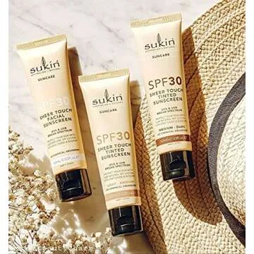 Sukin Suncare SPF 30 Sheer Touch Tinted Sunscreen, Light/Medium Skin Tone, 2.03 Ounce