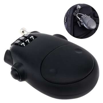 HOJLKLD Combination Cable Lock for Travel and Security