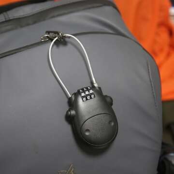 HOJLKLD Combination Cable Lock for Travel and Security